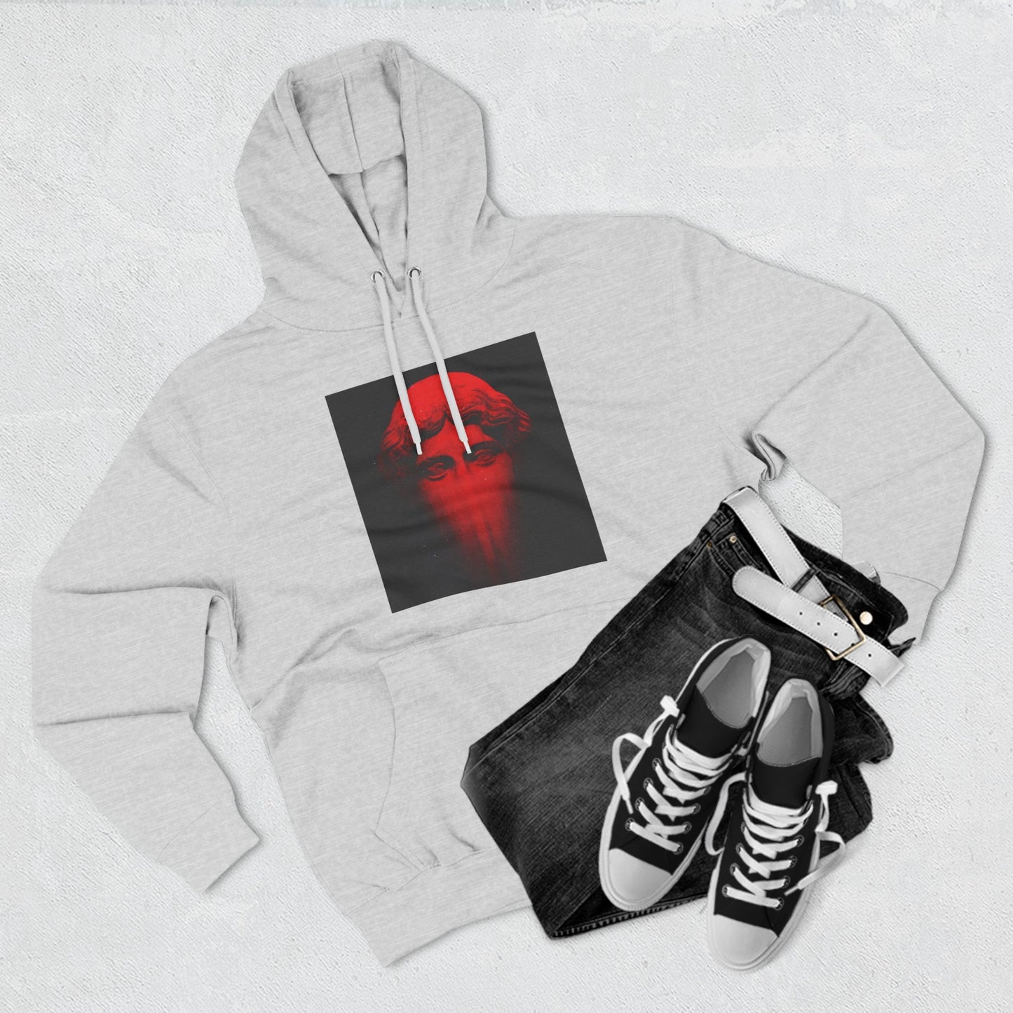 Three-Panel Fleece Hoodie